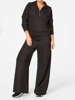 Spanx AirEssentials Shimmer Wide Leg Pants Size Large